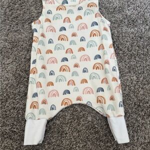 Rainbow Patterned Sleeveless Romper